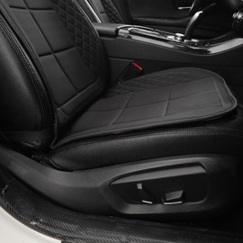 DgiqLeite Car Seat Cushions, Car Seat Cover Foldable Portable Seat Cover for Back and Seat Cushions with Bottom Anti Slip Silicon(1 Pack/Black)