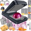 SpaceHacks 12-in-1 Vegetable Chopper, Kitchen Gadgets with 7 Blades, Veggie,