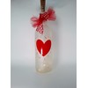 Valentines Day Wine Bottle Decoration With Lights Painted