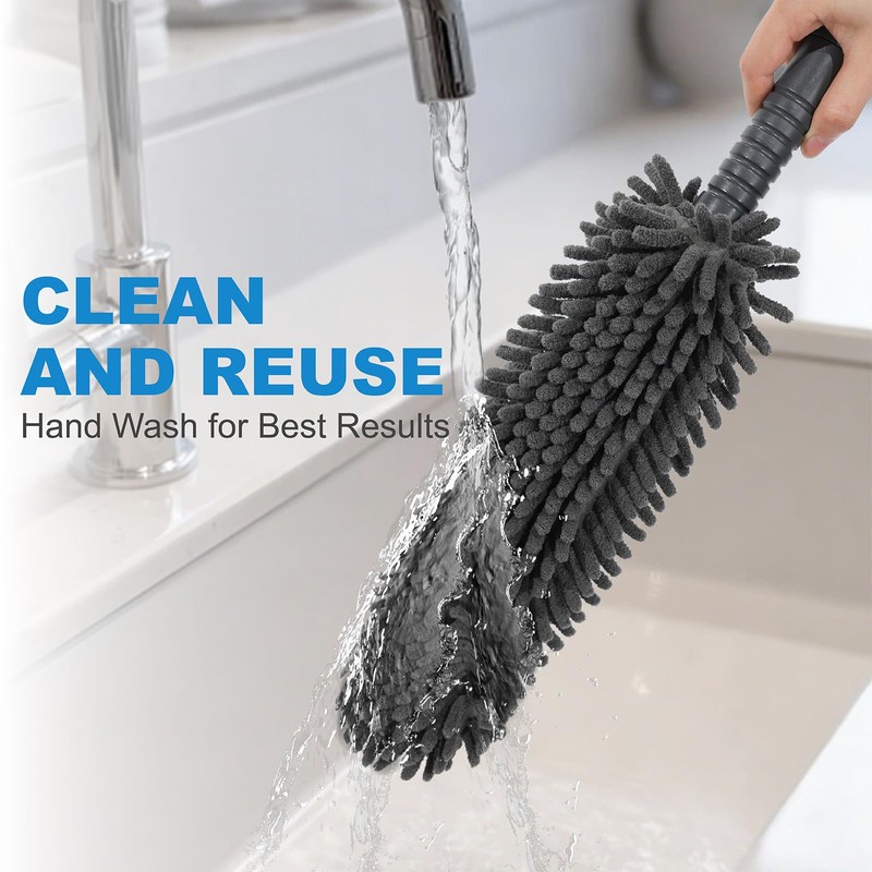 15.8" Car Duster Chenille,Car Accessories Duster Interior for Men,Washable Reusable
