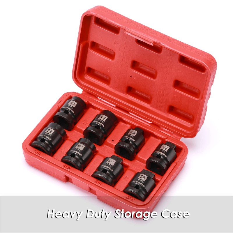 MIXPOWER 8 Pieces 1/2-inch Drive Pipe Plug Socket Set, SAE,