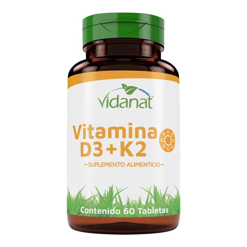 Vidanat Vitamina D3 K2 60 Tabletas 30 Servicios Salud sea