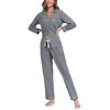 COLORFULLEAF Women's 100% Cotton Long Sleeve Pajama Sets Button Down