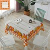 Square/Round Tablecloth 54x54inch,Thanksgiving Fall Pumpkins, Vinyl Table Covers Waterproof Oilcloth