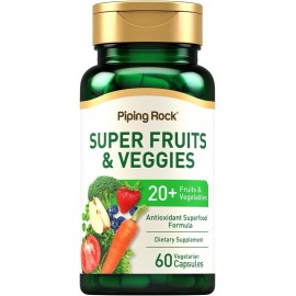 Piping Rock Fruits and Veggies Supplement | 60 Capsules | Superfood Fruit and Vegetables Vit