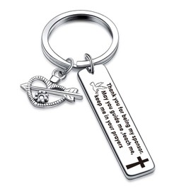 V.nisy Catholic Confirmation Sponsor Gifts For Men Sponsor Christmas Jewelry NA Addiction Recovery Gift Sponsor Appreciation Gift Sponsorships Keychain Cross Peace Dove Charm Gift For Him