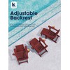 KINGYES Folding Adjustable Adirondack Chair with Ottoman & 2 Cup