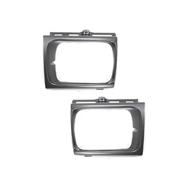Evan Fischer Driver and Passenger Side Headlight Door Set Compatible With 1992-1995 Toyota Pickup 4WD Silver TO2513119 TO2512117