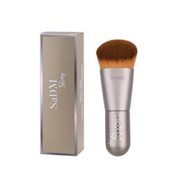 Kabuki Angled Makeup Brush for Powder, Cream, Liquid Foundation, Sunscreen, Blush Blending & Bronzer - Professional Full Face Make Up Brush - Vegan & Cruelty Free