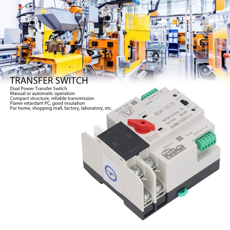 2P Dual Power Automatic Transfer Switch Generator Uninterruptible Changeover Switch