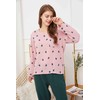 Womens Soft Cotton Pajama Set (Pink-Long Medium)