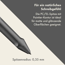 Lamy Safari Twin Pen EMR Stylus Pen Replacement Tip Black (Pack of 4) - Interchangeable Z109 PC/EL Pointier Tip for Smooth (Shiny) Surfaces - 0.35 mm Tip Radius