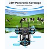 4G LTE Cellular Solar Security Camera Wireless Outdoor, 4 Lens