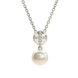 Monteverdi Damen-Halskette Perlenanhänger 45cm 925 Sterling Silber rhodiniert 1VNAMONJ-NL-0042