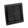 EUROPLAST 150 x 150 mm Plastic Vent Cover, Black, Soffit