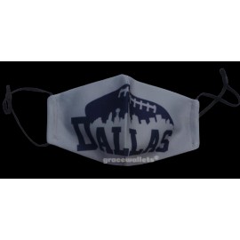 Face Mask Cloth Reusable Adjustable Elastic Straps Expandable - Dallas Cowboy 2