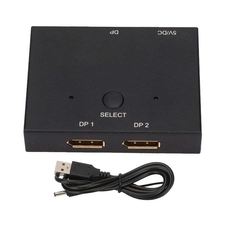Displayport Splitter Bidirectional DP Switch Aluminium Alloy Displayport Switcher 8K