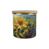 Purely Home Painted Sunflowers Coffee Storage Canister - Van Gogh