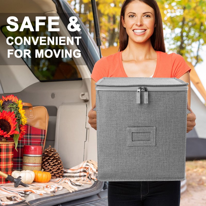 LotFancy Champagne Flute Storage Container, Hard Shell, Stackable, 12" Tall