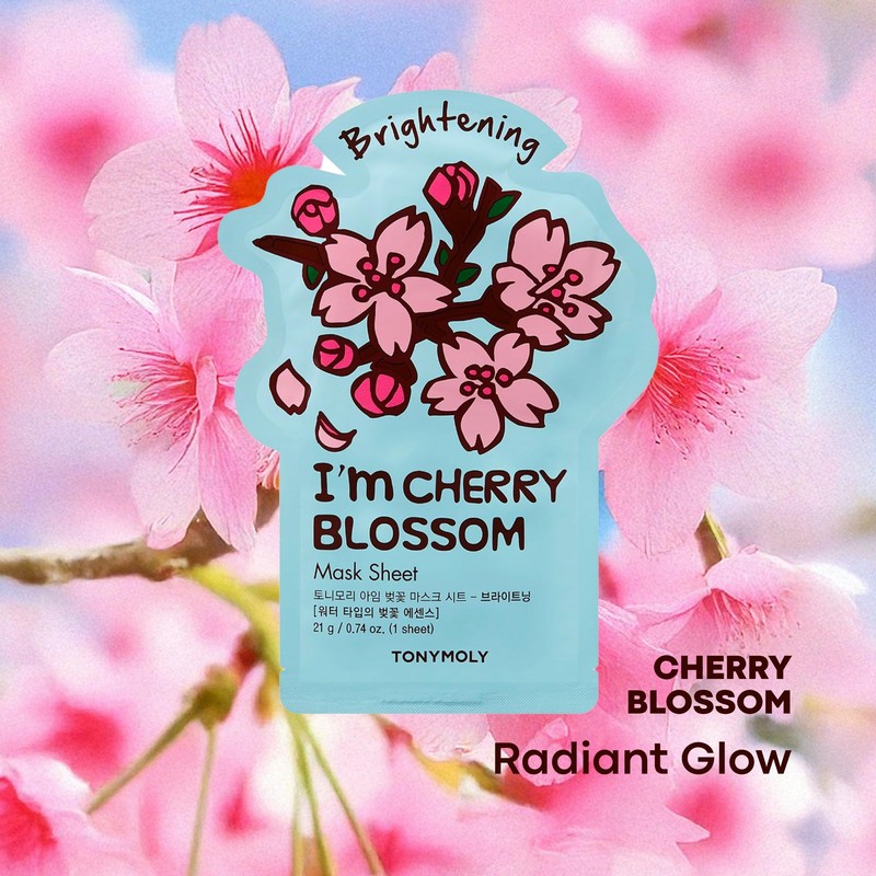 TONYMOLY I’m Cherry Blossom Sheet Mask – Korean Hydrating &