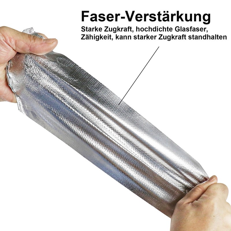 BOMEI PACK Adhesive Aluminum Foil Heat Shield Tape Barrier, Fiberglass