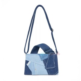 RIVERICH Women Denim Purse,Trendy Denim Tote Bag Top-Handle Handbag Crossbody