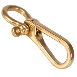 yklbpd Brass Keychain Clip Detachable U Shackle for Fob Wallet Chain Accessory horseshoe keychain