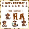 SHADOAMP Highland Cow Birthday Party Decoration Western Cowboy Highland Cow