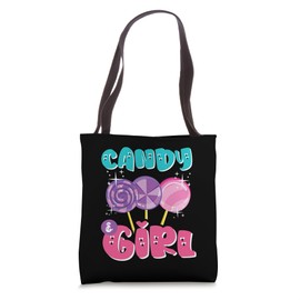 Cute Candy Girl Shirt Sweet Tooth Rainbow Cotton Candy Shirt Tote Bag
