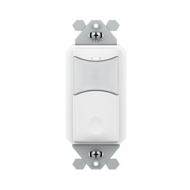 SENSORWORX SWX-121-1-WH Wall Switch Sensor, Dual Technology (PIR and Acoustic) Motion Sensor Light Indoor, Auto On, Low Voltage 12-24 VAC/VDC, White Finish, USA Made, 5-Year Warranty