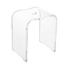 YUYFCC Clear Acrylic Bathroom Stool Modern Acrylic Shower Bench Freestanding