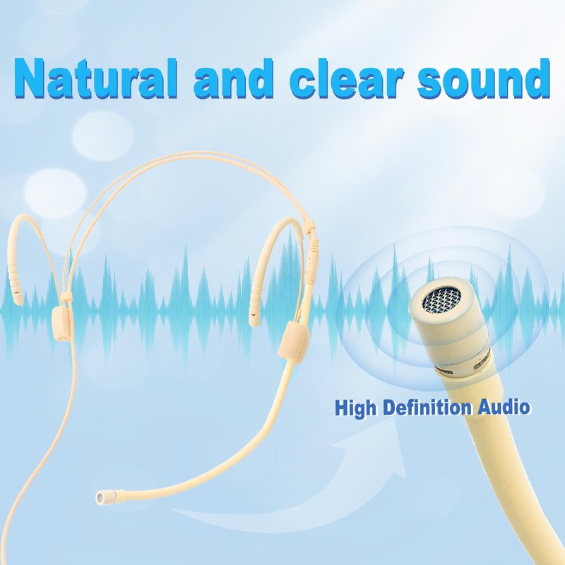 MICMXMO Unique Microphone with Headband Compatible with Audio-Technica Wireless Transmitter