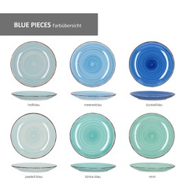 MamboCat 18-Piece Plate set Blue Baita – Green Baita Vario