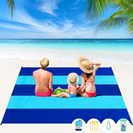 BYDOLL Beach Blanket Waterproof Sandproof Oversized Lightweight 10'×9' 1-8 Adults Beach Blanket Large Picnic Mat Beach Blanket for Travel Camping Hiking Picnic
