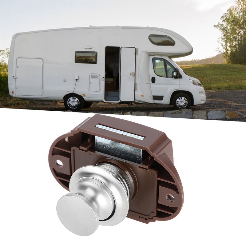 Boat Cabinet Drawer Push Lock Zinc Alloy Handle Button Lock