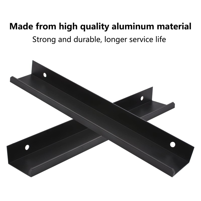 MOROBOR Matte Black Finger Edge Pull, 8pcs Concealed Modern Style