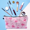 Lotsdonxia Waterproof Cosmetic Bag for Travel – Cute Flamingo Design