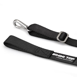 One Hooks Adjustable Bimini Boat Top Straps,38"~70"Marine Awning Webbing Straps,with 316 Stainless Stee Heavy Duty Snap Hooks,Boat Awning Hardware Accessories,Premium Boat Canopy Nylon Strap,Pack of 2