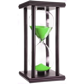 hourglas Sand Timer 60 Minutes Desktop Decorations Reloj de Arena ampulheta Sandglass(Green Sand, 8 inch)
