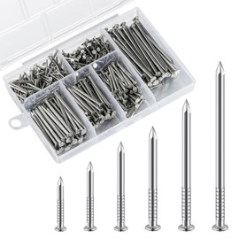 Wensilon 430pcs Stainless Steel 304 Nails Kit, Hanging Nails Kit, Wall Nails Kit, Dowels Kit, Long Nails Kit
