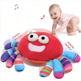Golray Baby Crawling Toys 12-18 Months, Musical Dancing Tummy Time Red Crab with 50 Songs, Walking Moving Baby Sensory Toys, Toddlers Girls Boys Birthday Gifts for Infants 1-3 Years Old