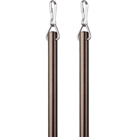 EverTrack Curtain Wand - Aluminum Curtain and Drapery Pull Rod with Stainless Steel Hardware for Curtains, Draperies, and Room Divider Curtains - 48 Inches, Metallic Bronze - Pack of 2