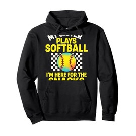 My Sister Plays Softball - Funny Retro Sports Pullover Hoodie