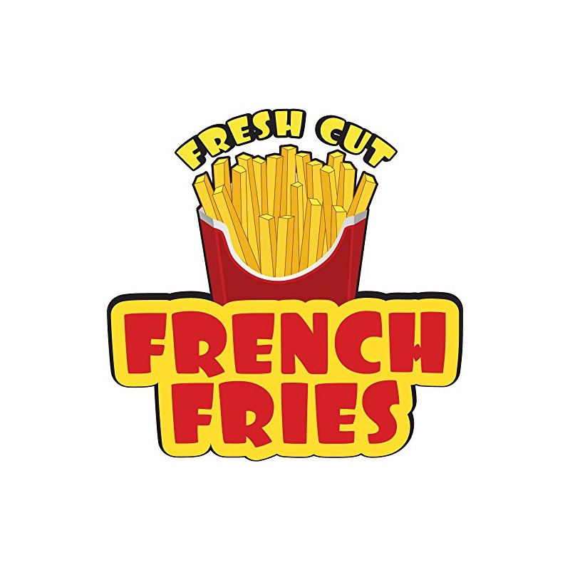 French Fries 12" Concession Decal Sign cart Trailer Stand Sticker