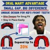 Oral Mart White/Navy Blue Kids Mouthguard for Sports - Youth