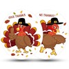 Iconikal 2-Piece Thanksgiving Toilet Seat Cling Set Funny Turkey 11.2x13-Inch