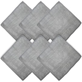 WHOOSH! Microfiber Cleaning Cloth, 6 Pack, Glasses and Screen Cleaning Cloth, Suitable for Car Screen, Computer, Laptop, iPad, MacBook, Smart Phone, Monitor, Eyeglasses, Watches (6 x 6 Inch), Grey