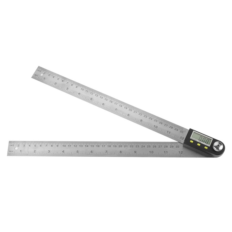0-300mm Stainless Steel Electronic Protractor Digital Goniometer Angle Finder Miter