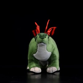 ZHONGXIN MADE Simulation Stegosaurus Dinosaur Stuffed Plush Toy - 16inch Green Dinosaur Tyrannosaurus Plushie, Figurines Stuffed Toys Soft, Gifts Collectible for Kids