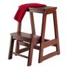 Winsome Beech Wood Double Step Stool, Antique Walnut (94022)